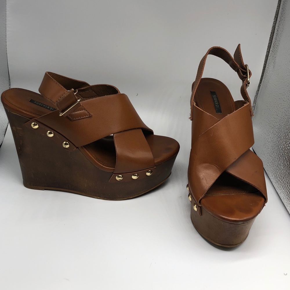 Forever 21 brown wedges
